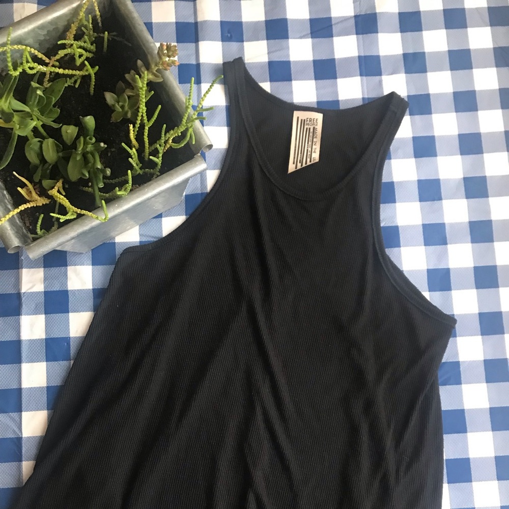Free People Black “Long Nites in LA” Tank